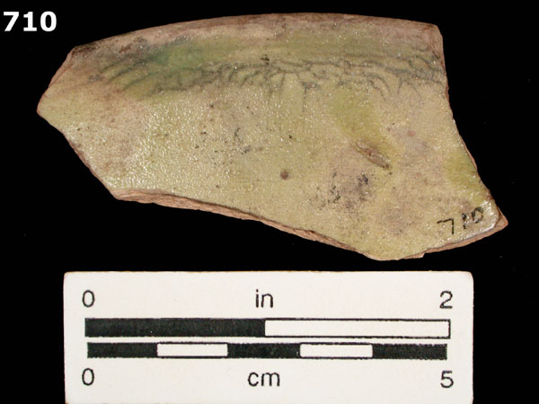 MEXICO CITY GREEN ON CREAM specimen 710 rear view