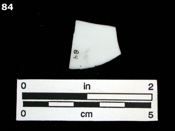 PORCELAIN, BONE CHINA specimen 84 rear view