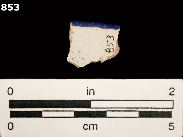 HUEJOTZINGO BLUE ON WHITE specimen 853 rear view