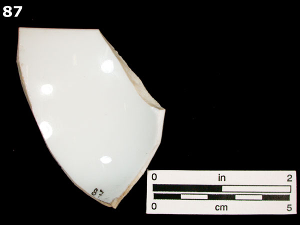 PORCELAIN, BONE CHINA specimen 87 rear view