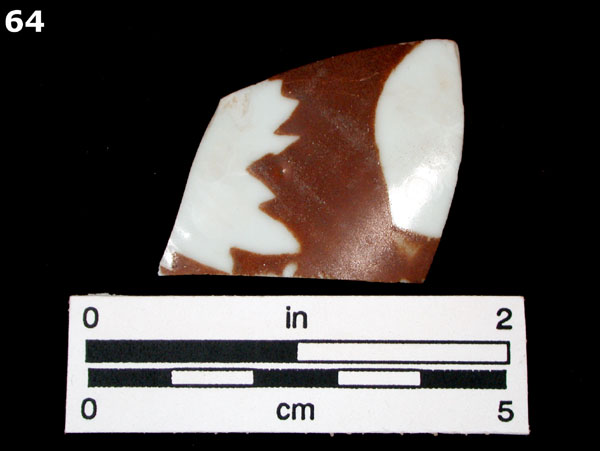 PORCELAIN, BROWN GLAZED specimen 64 front view