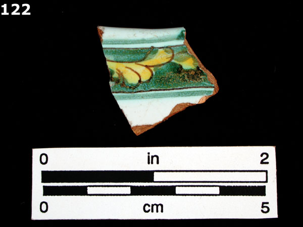 FAIENCE, SEINE POLYCHROME specimen 122 front view
