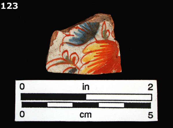 FAIENCE, SEINE POLYCHROME specimen 123 