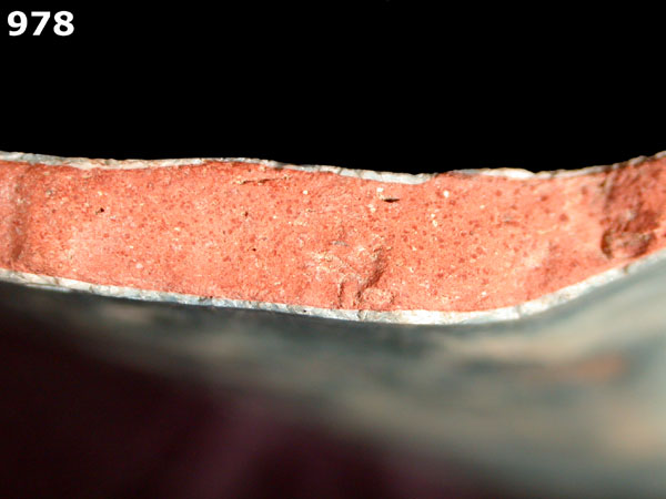 PANAMA BLUE ON WHITE specimen 978 side view