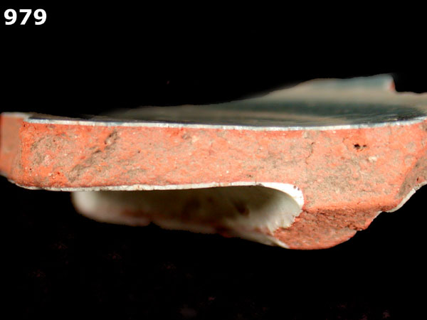 PANAMA BLUE ON WHITE specimen 979 side view