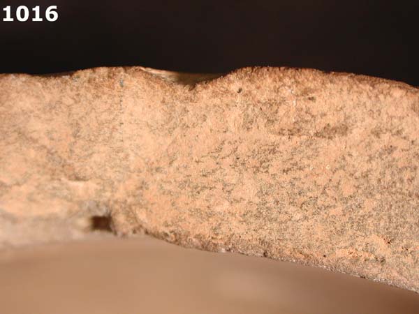 UNGLAZED COARSE EARTHENWARE (GENERIC) specimen 1016 side view