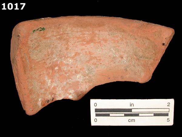 GREEN LEAD GLAZED COARSE EARTHENWARE specimen 1017 