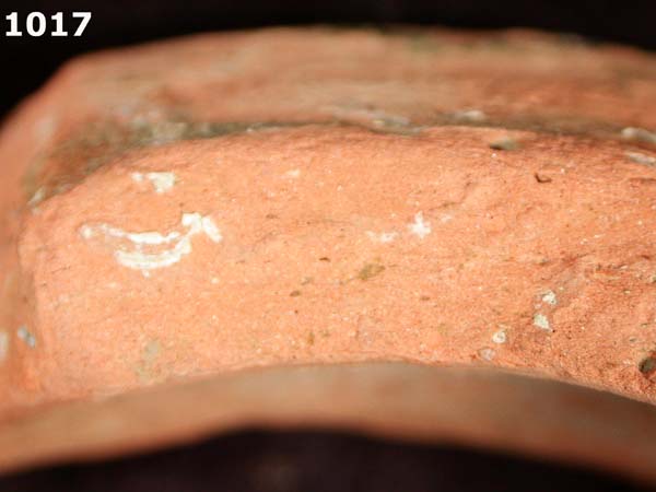 GREEN LEAD GLAZED COARSE EARTHENWARE specimen 1017 side view