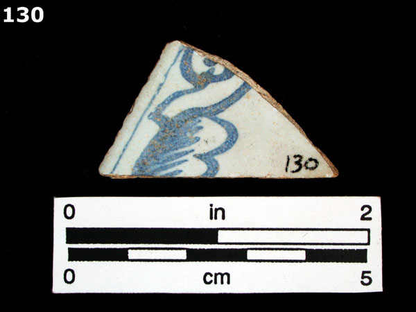 DELFTWARE, SPONGED specimen 130 rear view