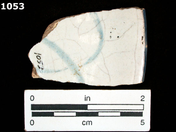 PUEBLA BLUE ON WHITE VARIANT WITH BLACK specimen 1053 rear view