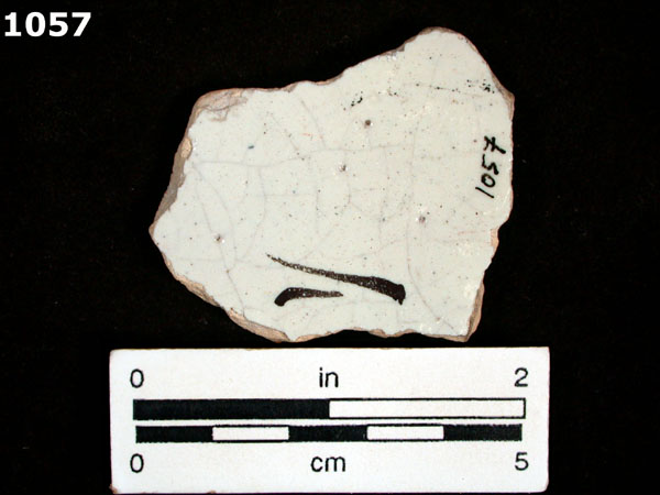 PUEBLA BLUE ON WHITE VARIANT WITH BLACK specimen 1057 rear view