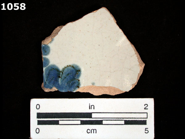 PUEBLA BLUE ON WHITE VARIANT WITH BLACK specimen 1058 