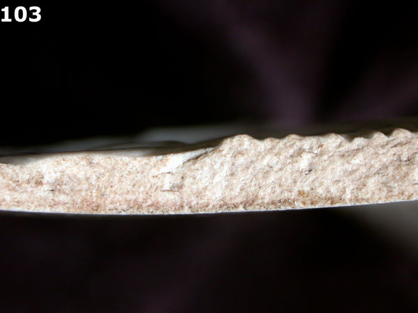 STONEWARE, WHITE SALT GLAZED specimen 103 side view