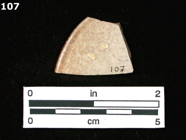 STONEWARE, WHITE SALT GLAZED specimen 107 rear view