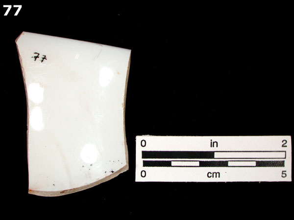 PORCELAIN, ENGLISH SOFT PASTE specimen 77 rear view