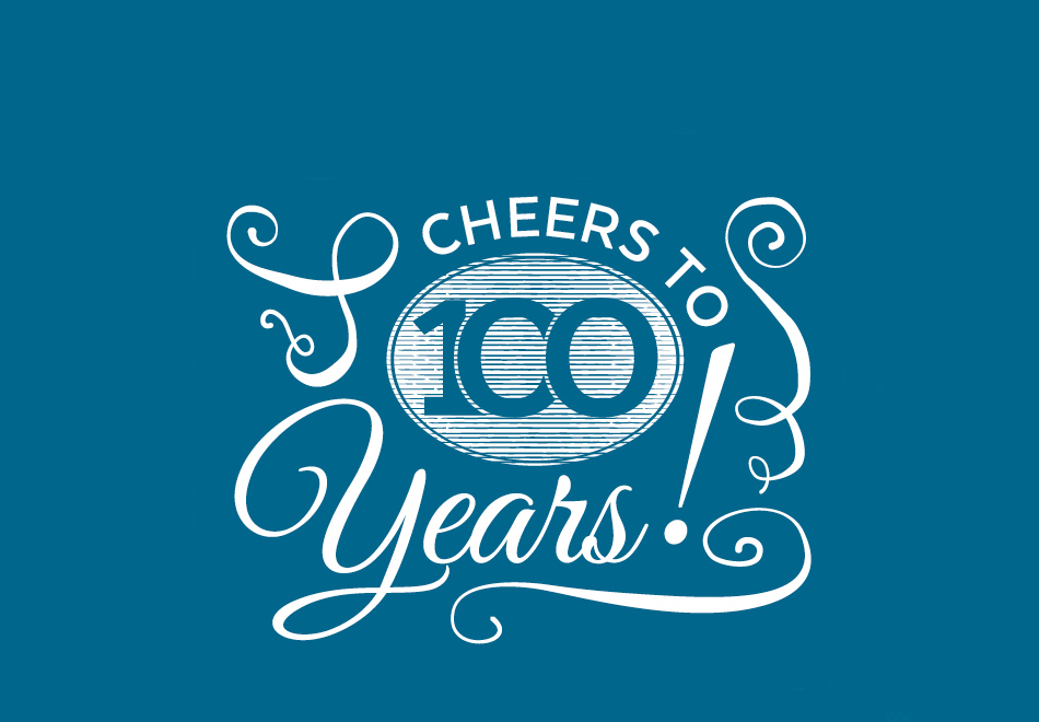 100 years birthday, half header