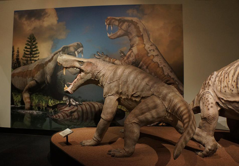 Permian Monsters exhibit, half header