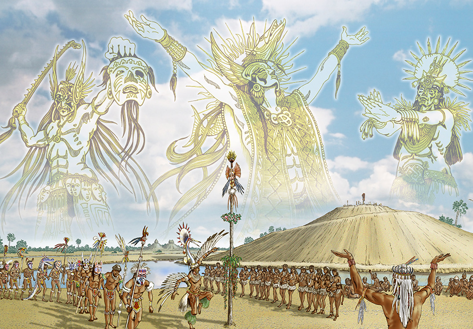 illustration of some Calusa spiritual beliefs