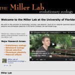 Miller Lab website screenshot