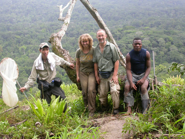 luki above rainforest with rifle guide