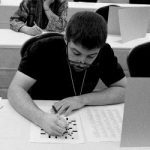 david doing a crossword