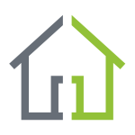 Create Habitats logo, simple line drawing of a house