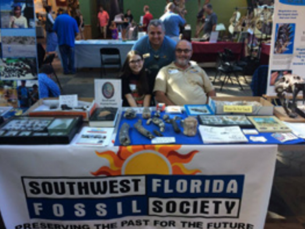 Southwest Florida Fossil Society display at the National Fossil Day Celebration at the Florida Museum