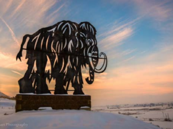 Welded mammoth sculpture. Photo courtesy of Lonny Smart