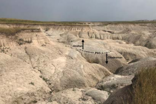 Annotated figure of the formations in the field.