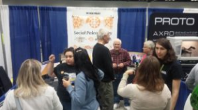 The FOSSIL Project and Dry Dredgers booth at theannual GSA meeting. Photo credit: Bill Heimbrock.