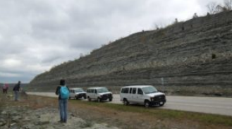 Figure 1: Classic Cincinnatian outcrop at a location inKentucky. Photo courtesy of Jen Bauer