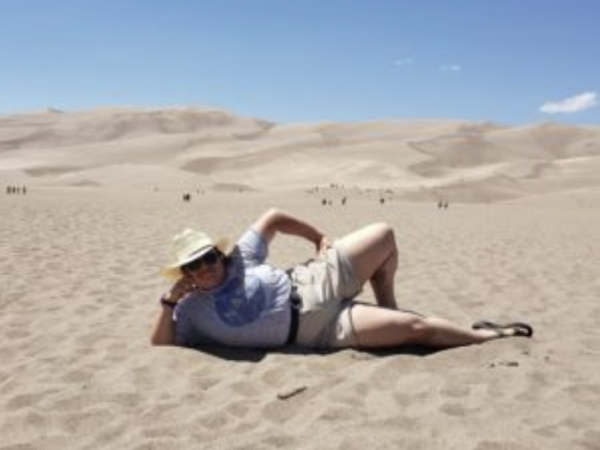 Posing at Great Sand Dunes National Park