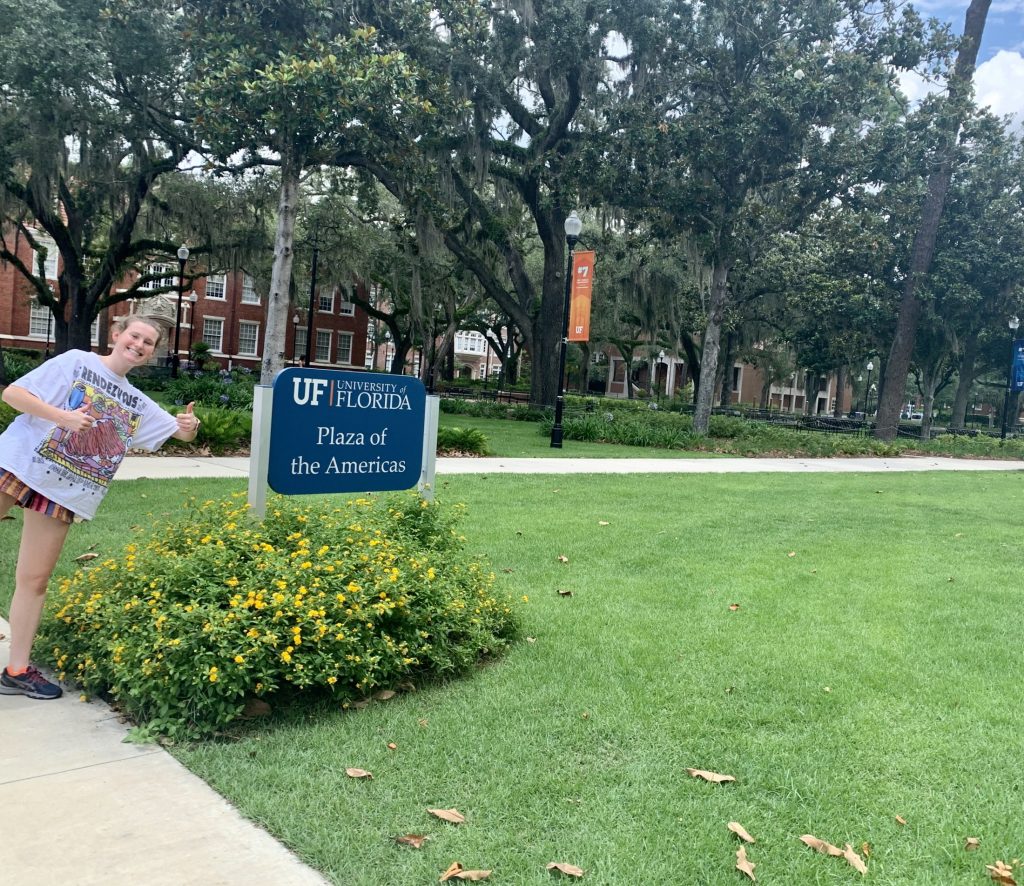 Plaza sign with Colleen