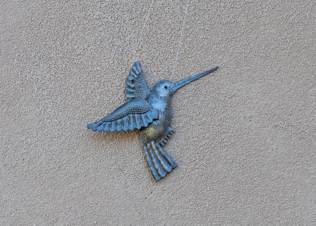 metal humming bird ornament