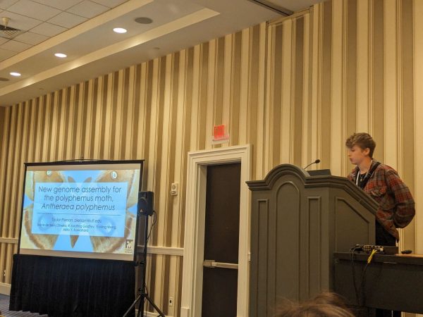 Taylor Pierson presenting at the Entomological Society of America's Annual Meeting