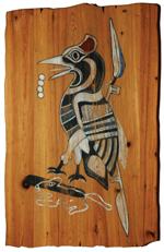 new plaque with drawing of ivory-billed woodpecker