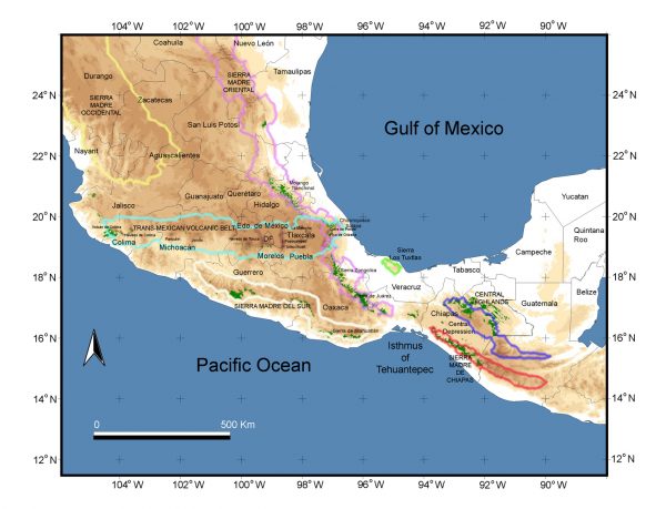 Map of northern Mesoamerica