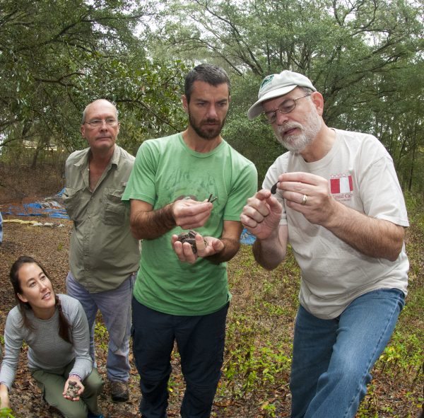 MacFadden and visiting science educators at Thomas Farm