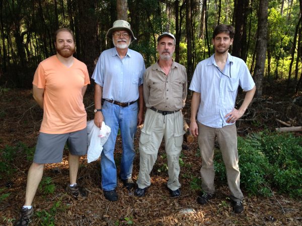 botanists in a forest