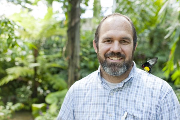 Jesse Breinholt and butterfly friend