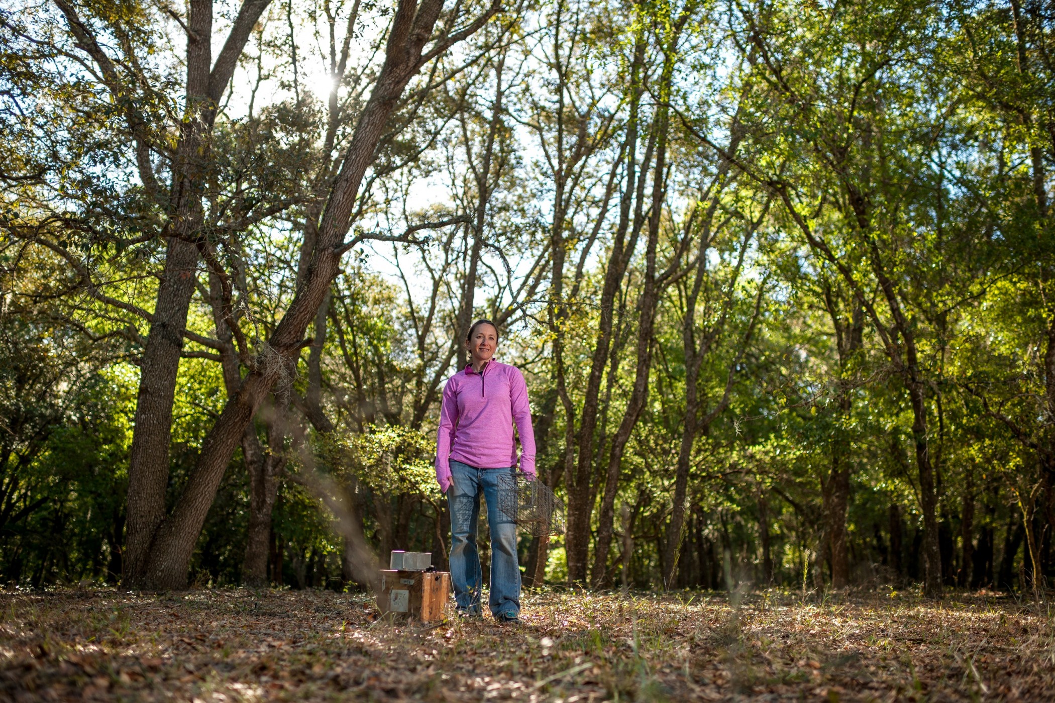 Verity Mathis in the field