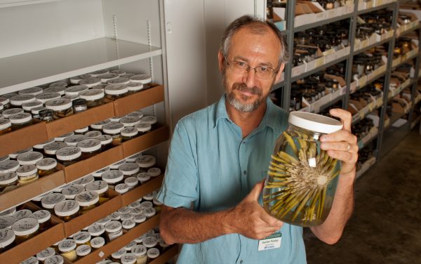 Gustav holding jar