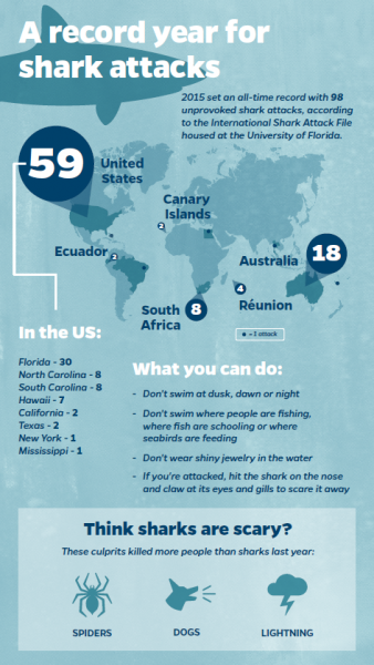 Shark attacks hit all-time high in 2015 – Research News