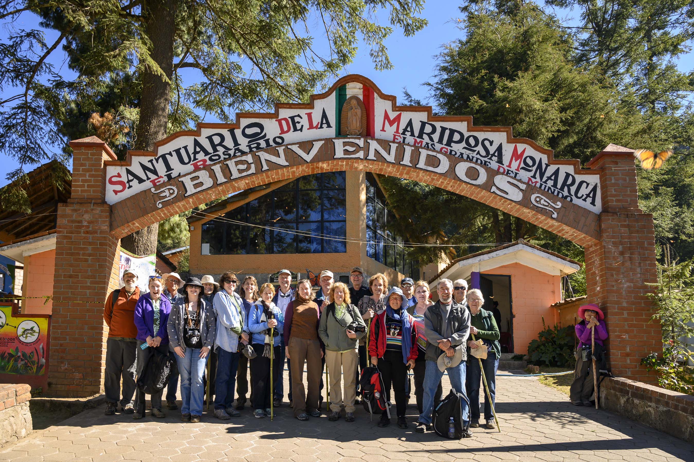 group of people in front of entrance