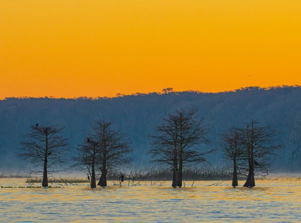 sunrise over lake