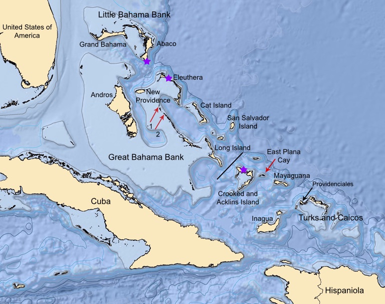 map of the Bahamas
