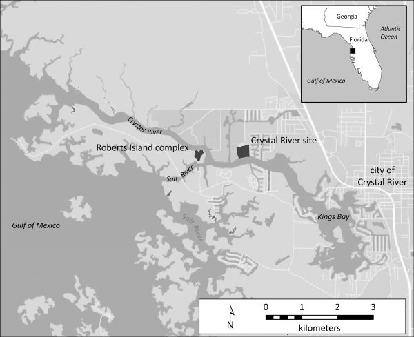 map of Crystal River and Roberts Island