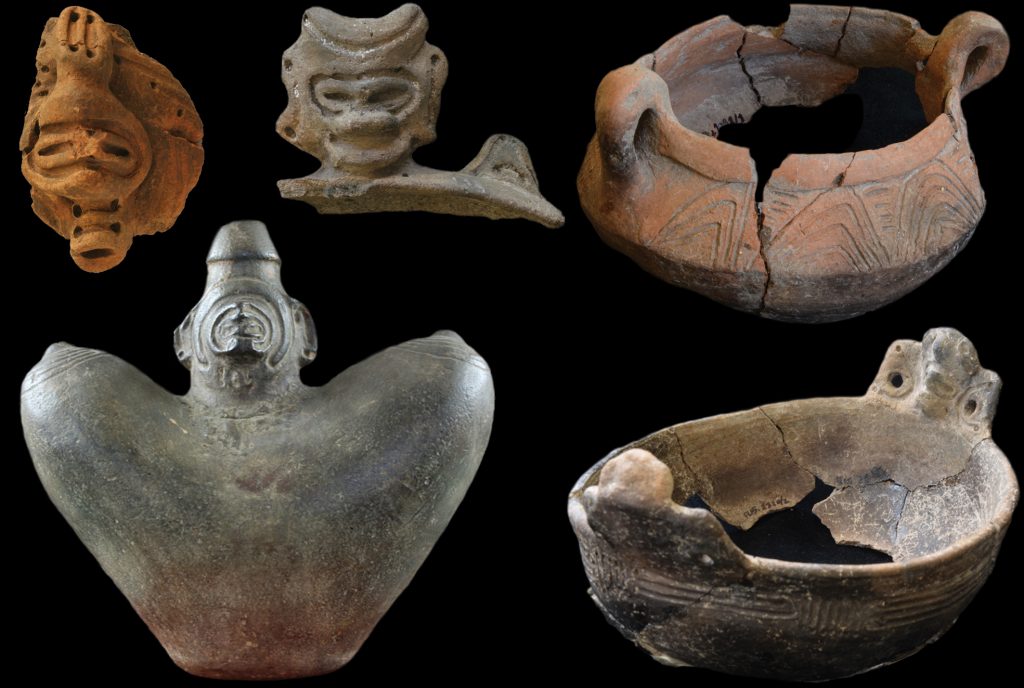 selection of ancient pots and figurines