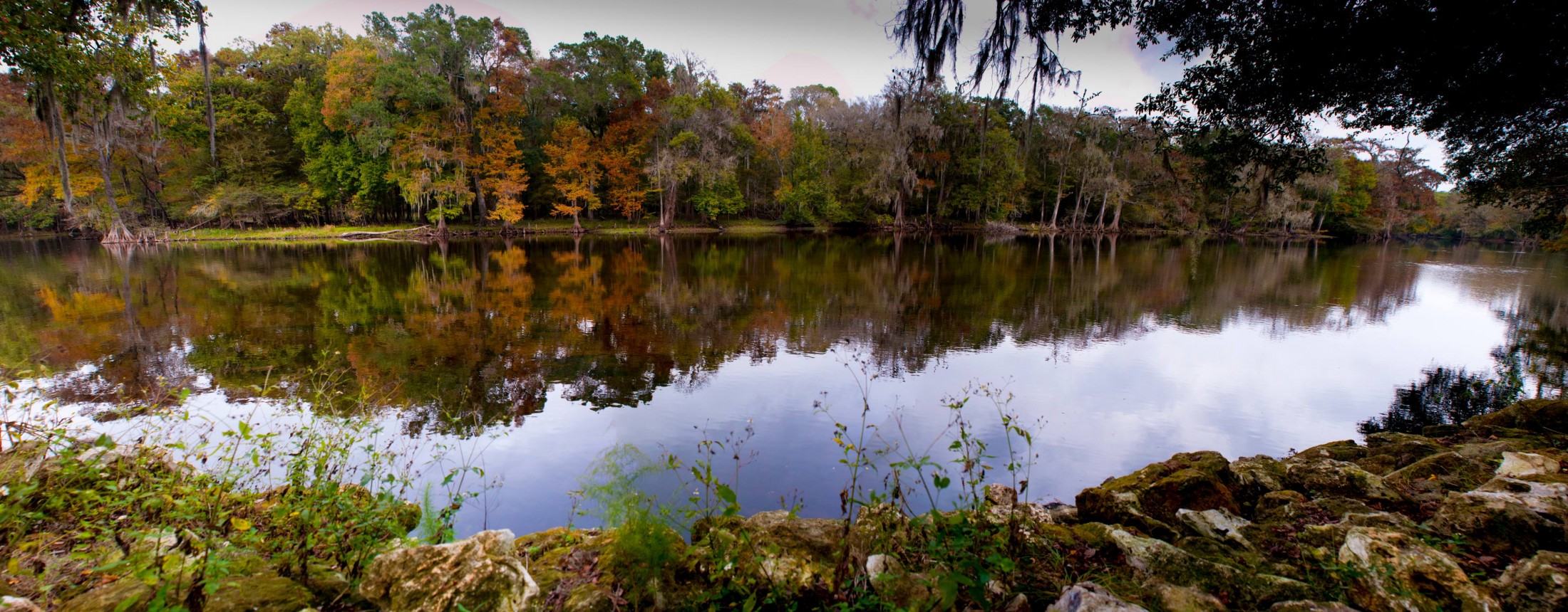 Panoramic view of the Santa Fe River