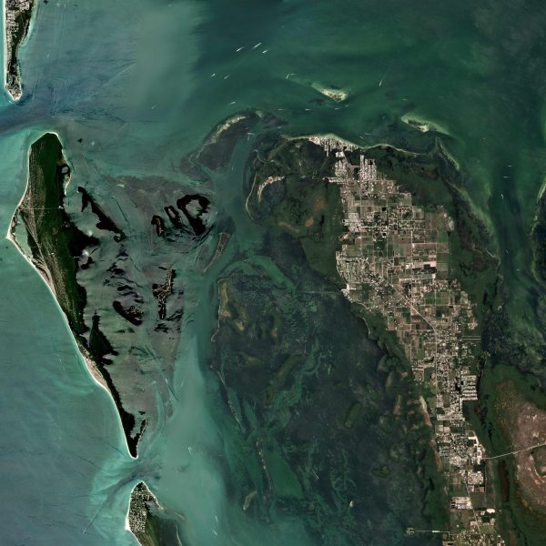 Satellite map of Fort Myers and surrounding islands